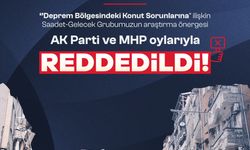 Saadet-Gelecek Grubu’nun “6 Şubat Depremi Araştırılsın” Teklifi AK Parti-MHP Oylarıyla Reddedildi
