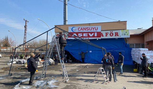 Saadet Partisi Bursa İl Teşkilatı’ndan Elbistan’a 15 Bin Kişilik Aşevi Çadırı