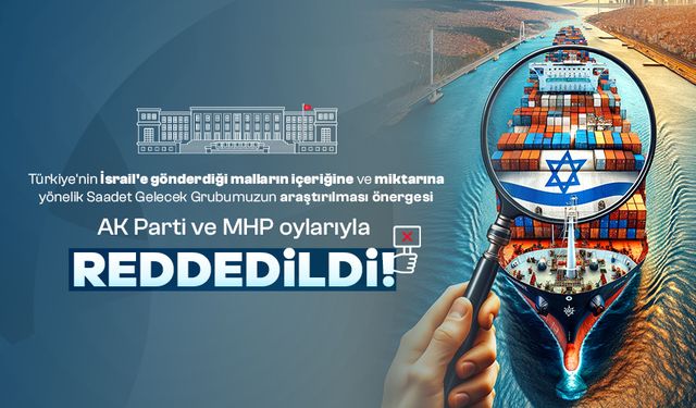 Türkiye’nin İsrail’e Gönderdiği Malların Gazze’ye Etkisinin Araştırılması Önerisi AK Parti ve MHP Oylarıyla Reddedildi