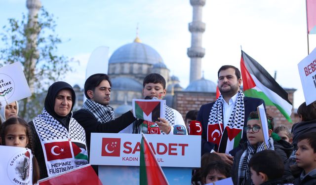 Çocuklar, Filistinli Kardeşlerine Destek İçin Bir Araya Geldi